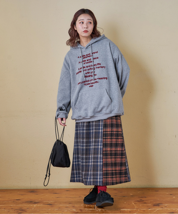 CUBE SUGAR(キューブシュガー) |【秋冬新作】ネルチェック ラップ風 スカート