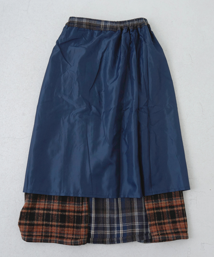 CUBE SUGAR(キューブシュガー) |【秋冬新作】ネルチェック ラップ風 スカート