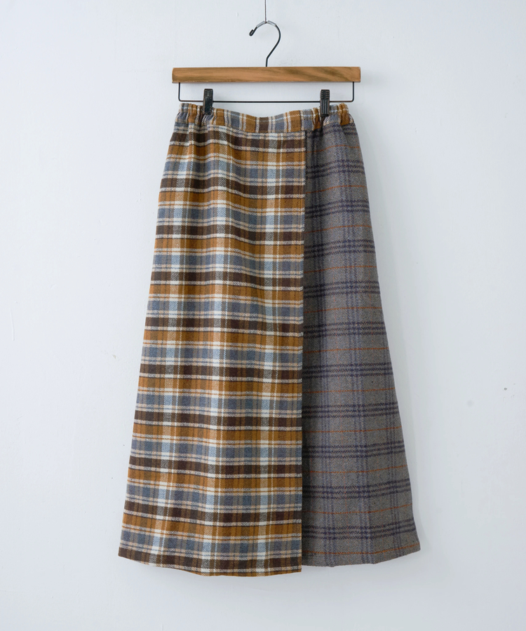 CUBE SUGAR(キューブシュガー) |【秋冬新作】ネルチェック ラップ風 スカート