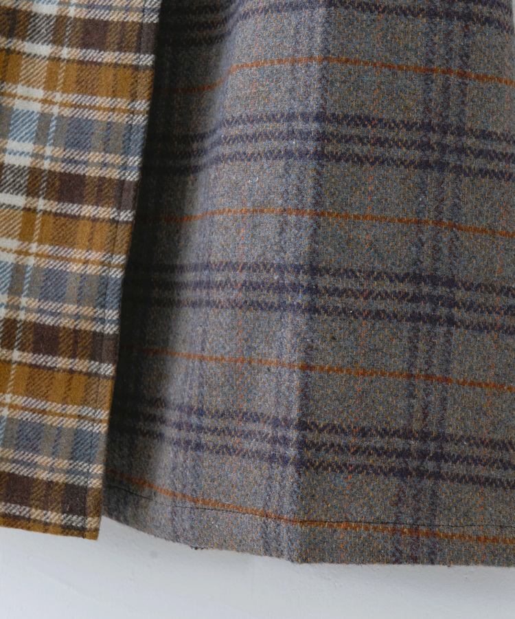 CUBE SUGAR(キューブシュガー) |【秋冬新作】ネルチェック ラップ風 スカート