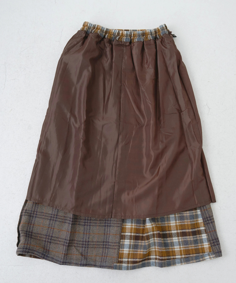 CUBE SUGAR(キューブシュガー) |【秋冬新作】ネルチェック ラップ風 スカート