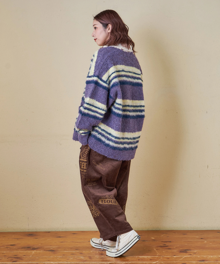 CUBE SUGAR(キューブシュガー) |【秋冬新作】6W コーデュロイ ロゴプリント イージーパンツ