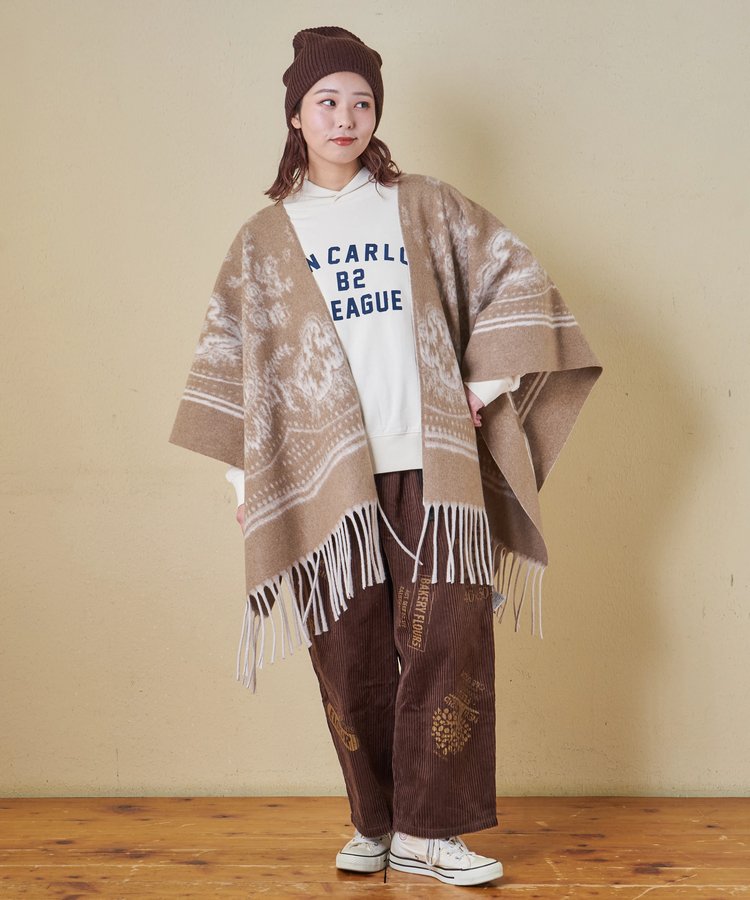 CUBE SUGAR(キューブシュガー) |【秋冬新作】6W コーデュロイ ロゴプリント イージーパンツ