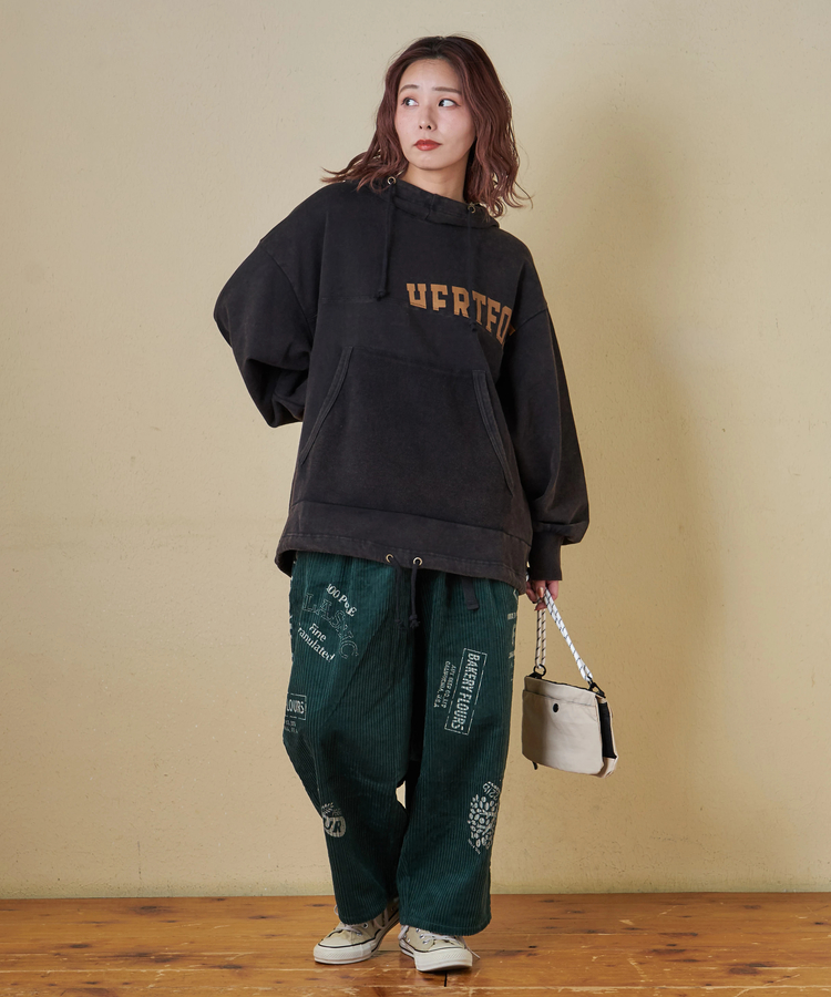 CUBE SUGAR(キューブシュガー) |【秋冬新作】6W コーデュロイ ロゴプリント イージーパンツ