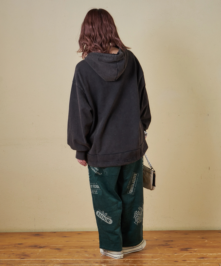 CUBE SUGAR(キューブシュガー) |【秋冬新作】6W コーデュロイ ロゴプリント イージーパンツ