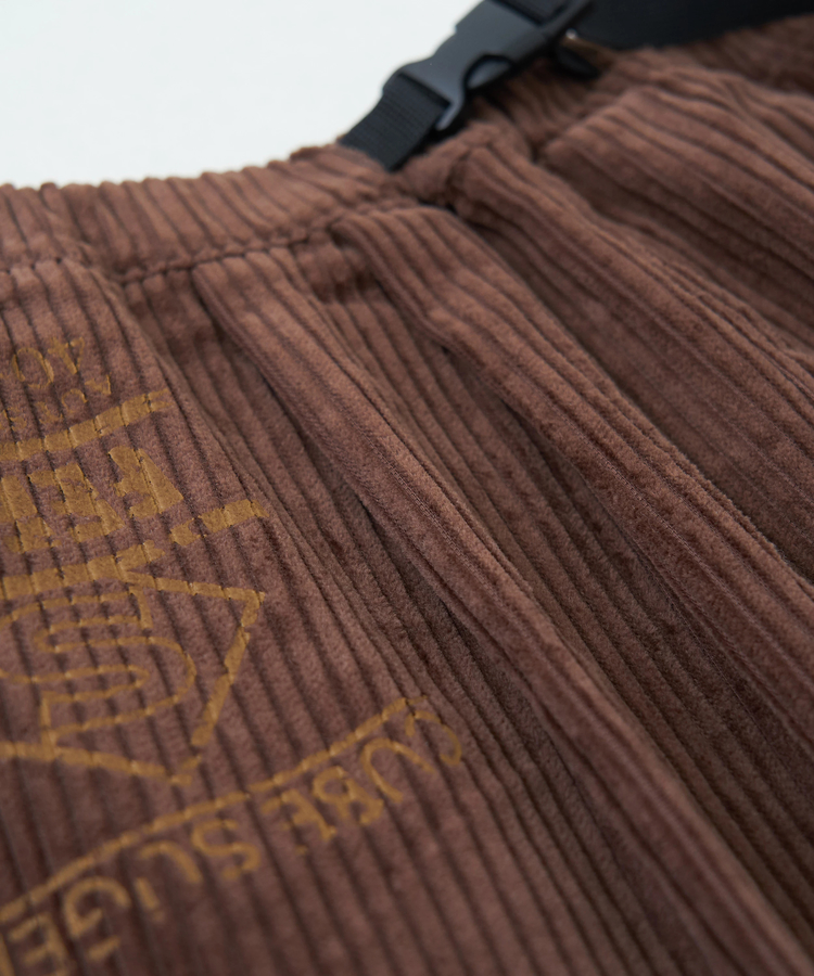 CUBE SUGAR(キューブシュガー) |【秋冬新作】6W コーデュロイ ロゴプリント イージーパンツ