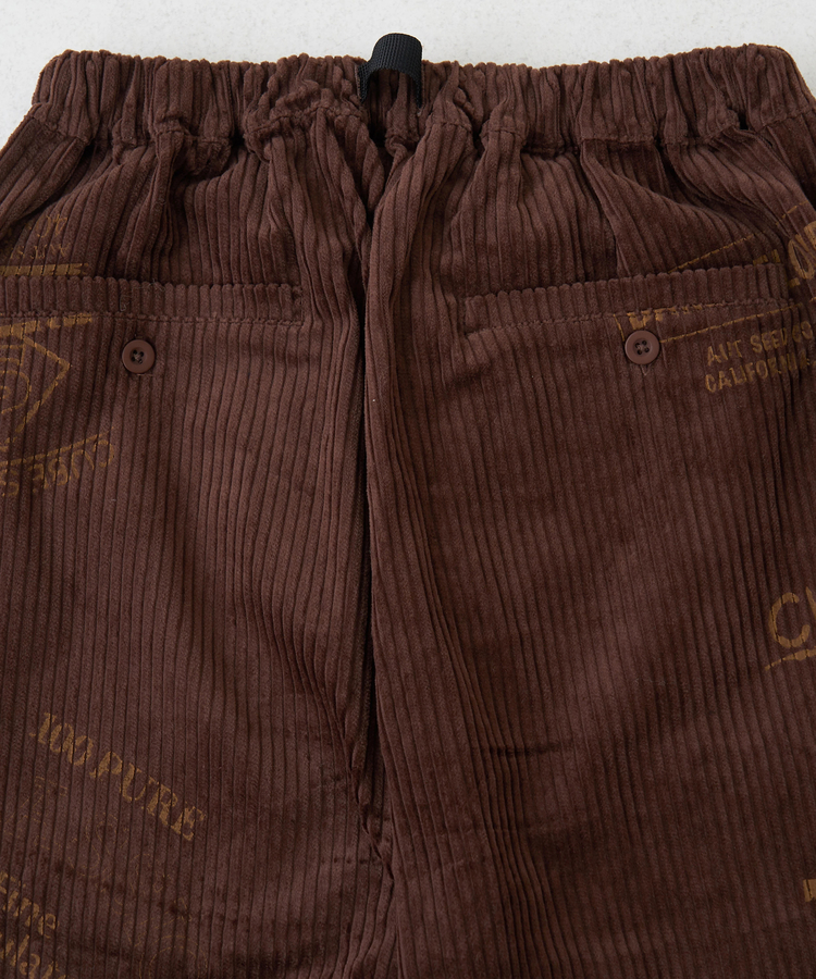 CUBE SUGAR(キューブシュガー) |【秋冬新作】6W コーデュロイ ロゴプリント イージーパンツ