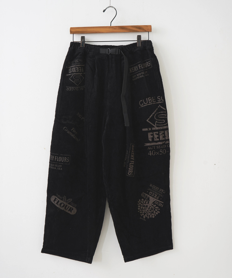 CUBE SUGAR(キューブシュガー) |【秋冬新作】6W コーデュロイ ロゴプリント イージーパンツ