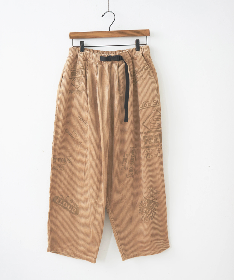 CUBE SUGAR(キューブシュガー) |【秋冬新作】6W コーデュロイ ロゴプリント イージーパンツ