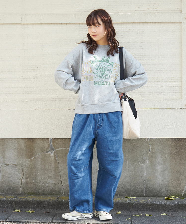 CUBE SUGAR(キューブシュガー) |【秋冬新作】ストレッチ デニム 裏起毛 ダーツ コクーンパンツ