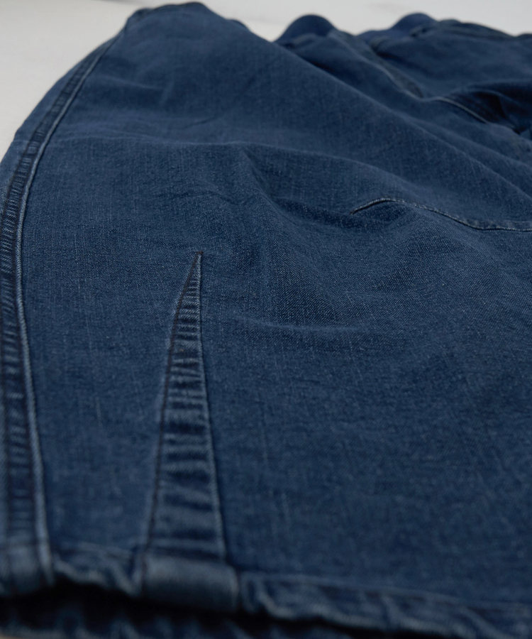 CUBE SUGAR(キューブシュガー) |【秋冬新作】ストレッチ デニム 裏起毛 ダーツ コクーンパンツ