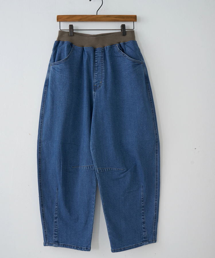 CUBE SUGAR(キューブシュガー) |【秋冬新作】ストレッチ デニム 裏起毛 ダーツ コクーンパンツ