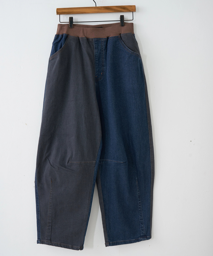 CUBE SUGAR(キューブシュガー) |【秋冬新作】ストレッチ デニム 裏起毛 ダーツ コクーンパンツ