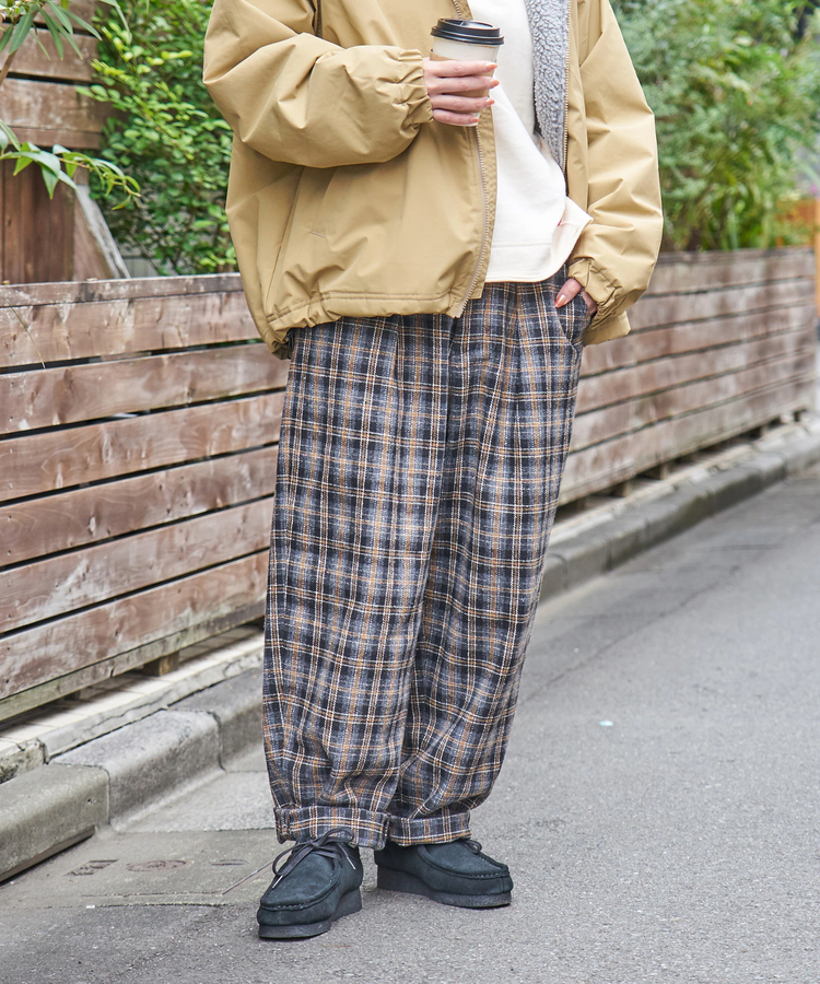 CUBE SUGAR(キューブシュガー) |【秋冬新作】ウールフィール イージータックパンツ