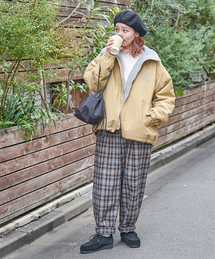 CUBE SUGAR(キューブシュガー) |【秋冬新作】ウールフィール イージータックパンツ