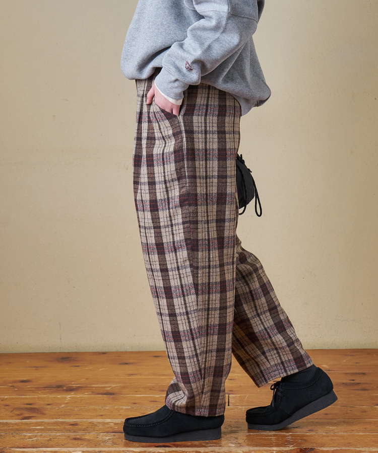 CUBE SUGAR(キューブシュガー) |【秋冬新作】ウールフィール イージータックパンツ