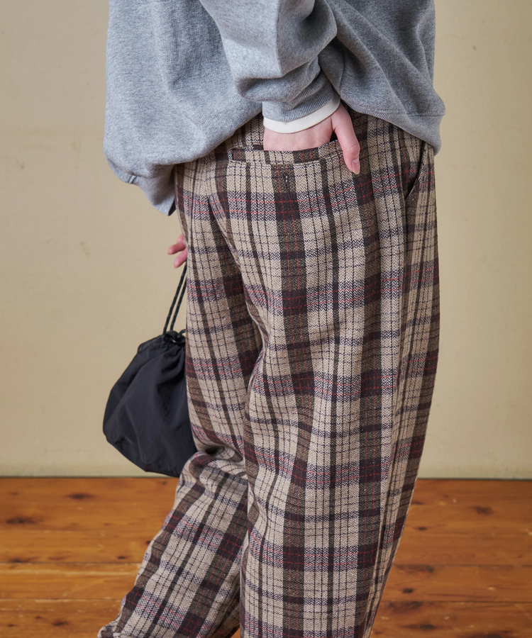 CUBE SUGAR(キューブシュガー) |【秋冬新作】ウールフィール イージータックパンツ