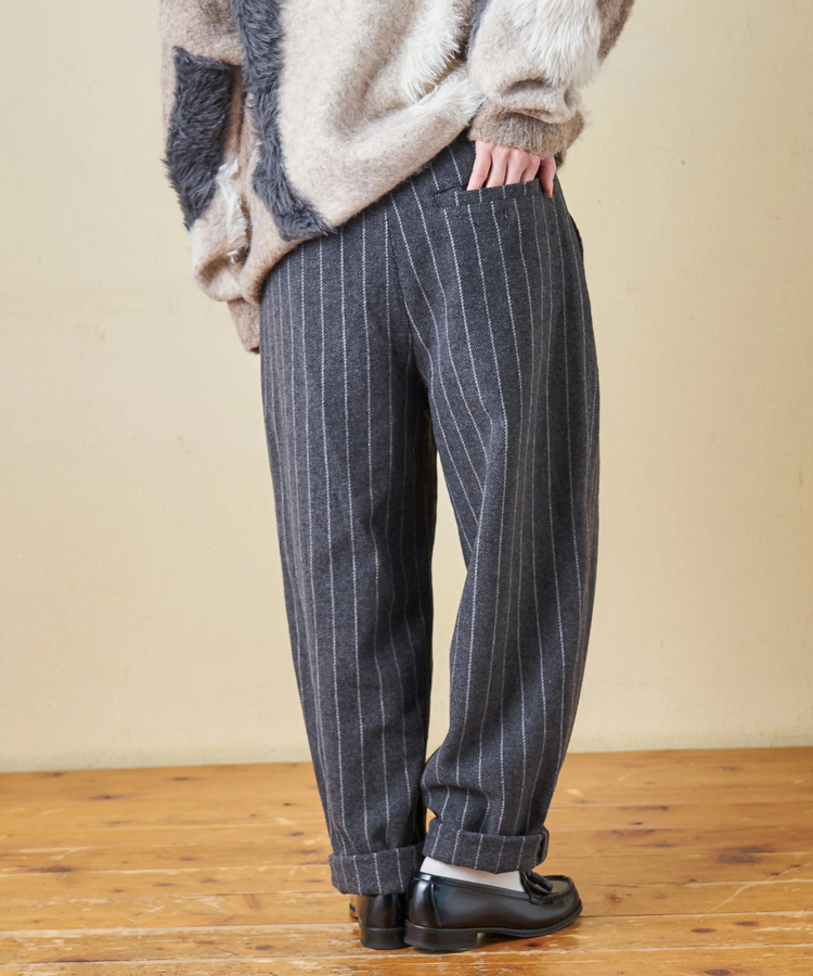 CUBE SUGAR(キューブシュガー) |【秋冬新作】ウールフィール イージータックパンツ