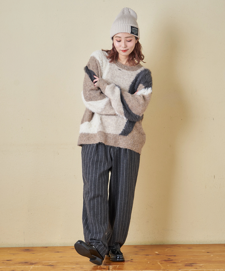 CUBE SUGAR(キューブシュガー) |【秋冬新作】ウールフィール イージータックパンツ