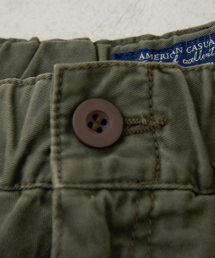 CUBE SUGAR(キューブシュガー) |【秋冬新作】ツイル × ミニヘリンボン 硫化染 切替 サイドポケット パンツ