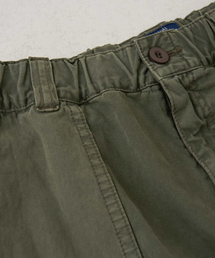 CUBE SUGAR(キューブシュガー) |【秋冬新作】ツイル × ミニヘリンボン 硫化染 切替 サイドポケット パンツ