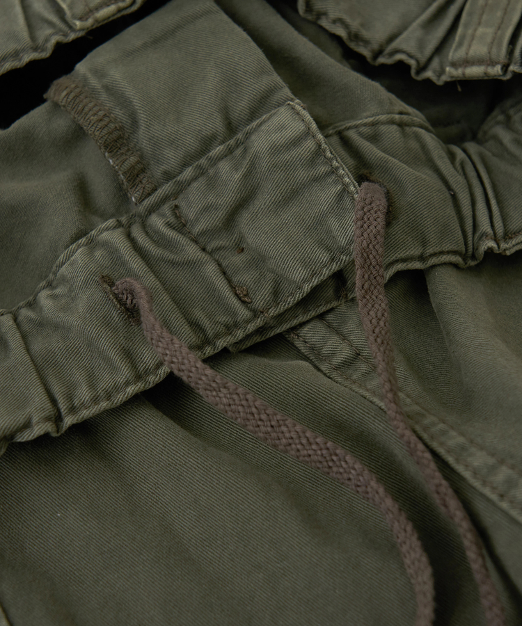 CUBE SUGAR(キューブシュガー) |【秋冬新作】ツイル × ミニヘリンボン 硫化染 切替 サイドポケット パンツ