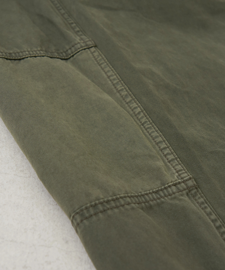 CUBE SUGAR(キューブシュガー) |【秋冬新作】ツイル × ミニヘリンボン 硫化染 切替 サイドポケット パンツ