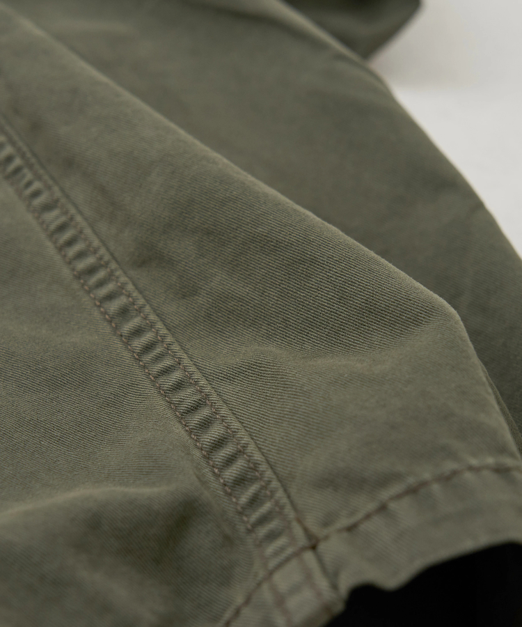 CUBE SUGAR(キューブシュガー) |【秋冬新作】ツイル × ミニヘリンボン 硫化染 切替 サイドポケット パンツ