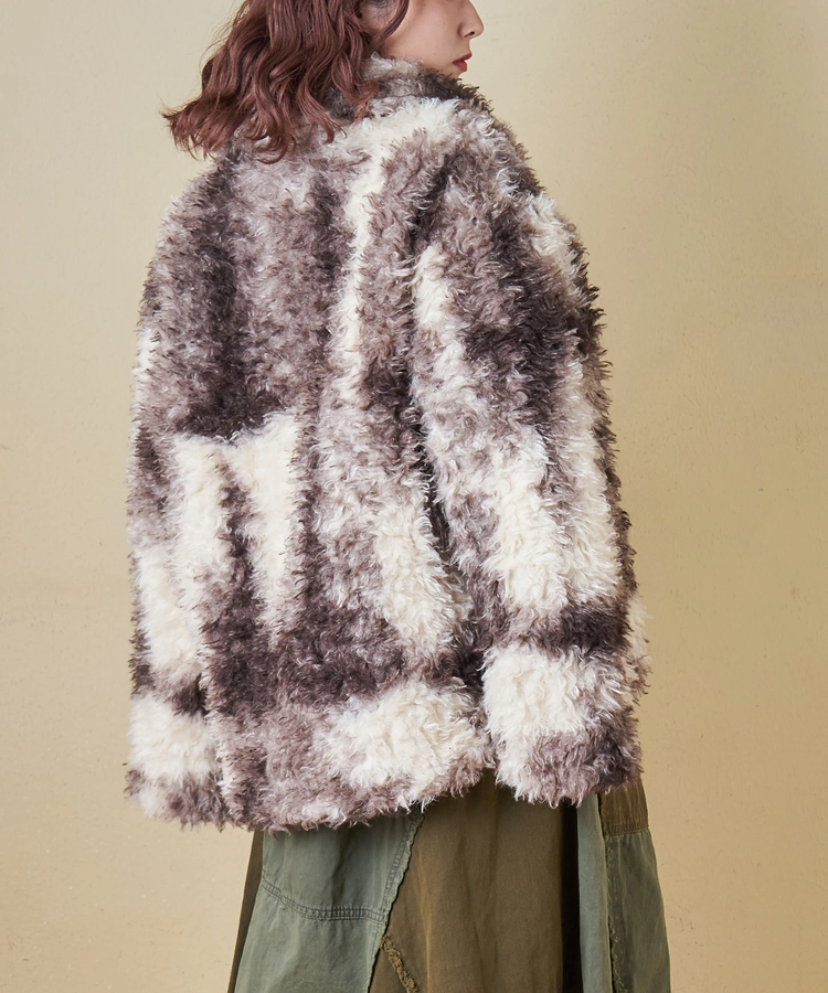 CUBE SUGAR(キューブシュガー) |【秋冬新作】カーリーファー トグルボタン ジャケット