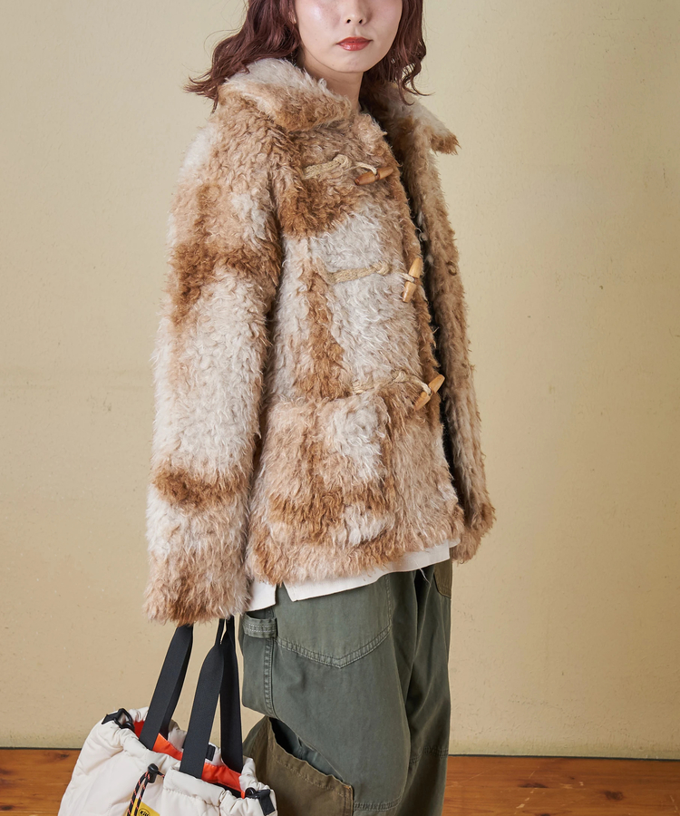 CUBE SUGAR(キューブシュガー) |【秋冬新作】カーリーファー トグルボタン ジャケット