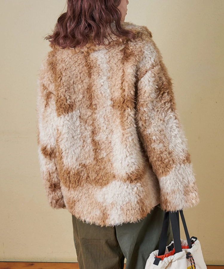 CUBE SUGAR(キューブシュガー) |【秋冬新作】カーリーファー トグルボタン ジャケット