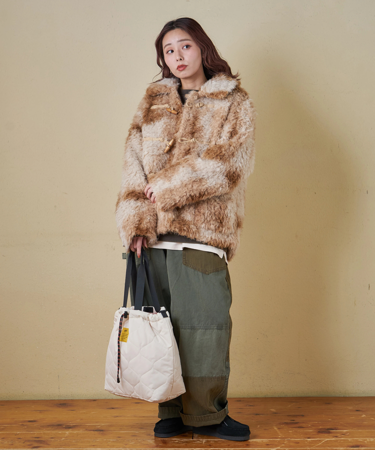 CUBE SUGAR(キューブシュガー) |【秋冬新作】カーリーファー トグルボタン ジャケット