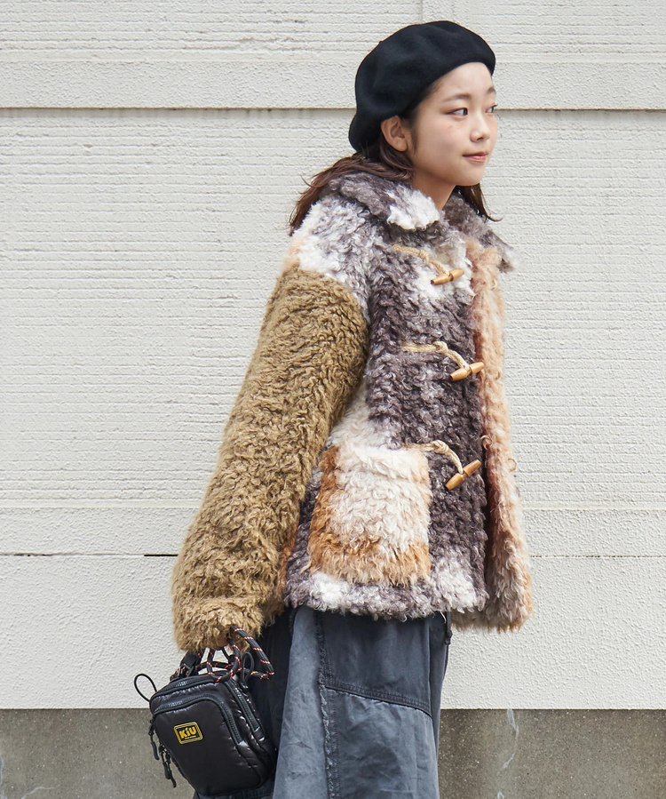 CUBE SUGAR(キューブシュガー) |【秋冬新作】カーリーファー トグルボタン ジャケット