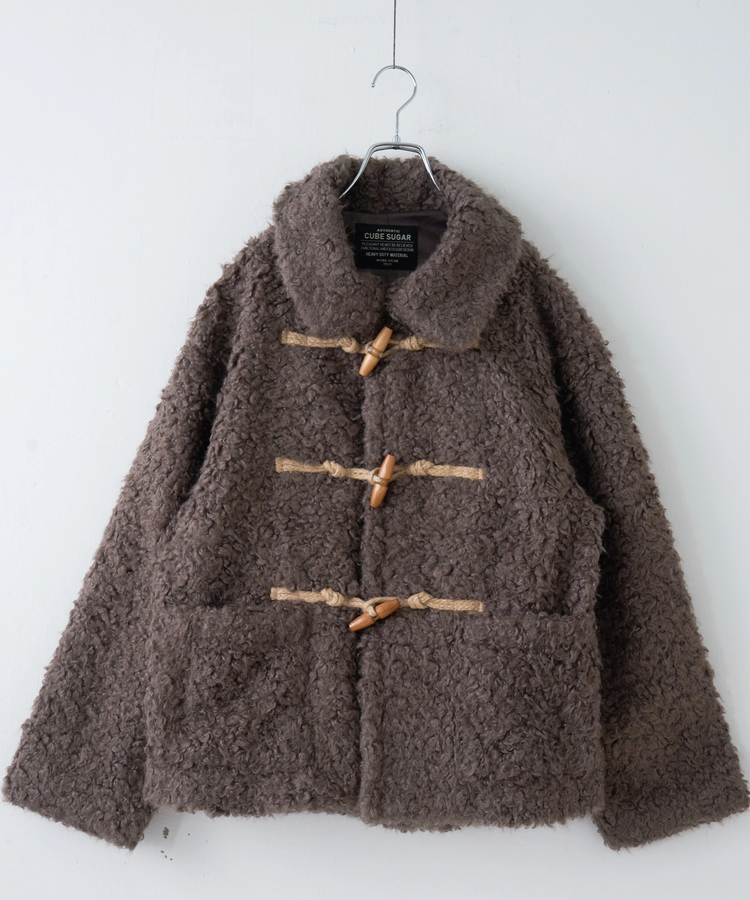 CUBE SUGAR(キューブシュガー) |【秋冬新作】カーリーファー トグルボタン ジャケット