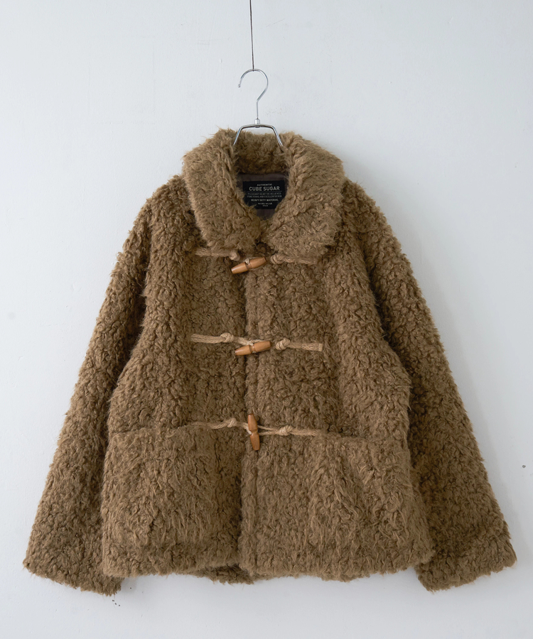 CUBE SUGAR(キューブシュガー) |【秋冬新作】カーリーファー トグルボタン ジャケット