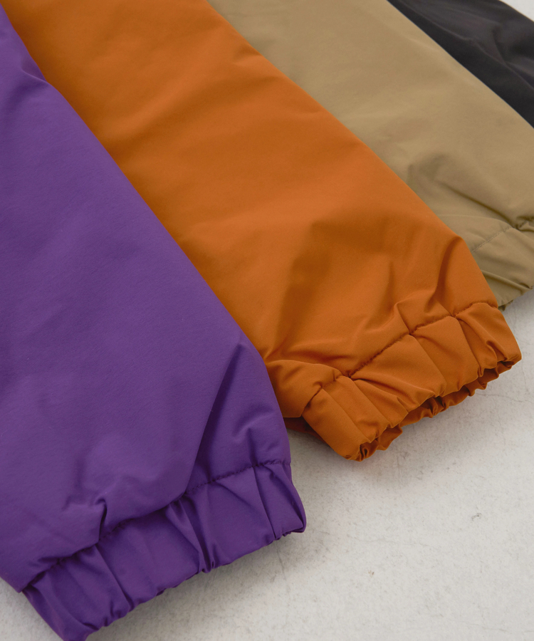 CUBE SUGAR(キューブシュガー) |【秋冬新作】ナイロン × 裏ボア スタンドカラー ジップアップ ジャケット