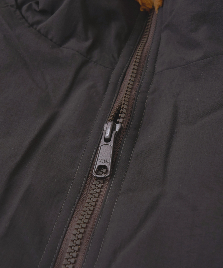 CUBE SUGAR(キューブシュガー) |【秋冬新作】ナイロン × 裏ボア スタンドカラー ジップアップ ジャケット