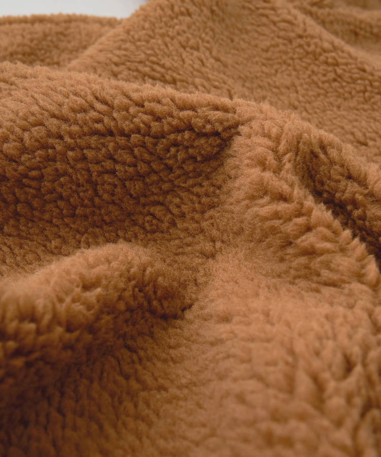 CUBE SUGAR(キューブシュガー) |【秋冬新作】ナイロン × 裏ボア スタンドカラー ジップアップ ジャケット