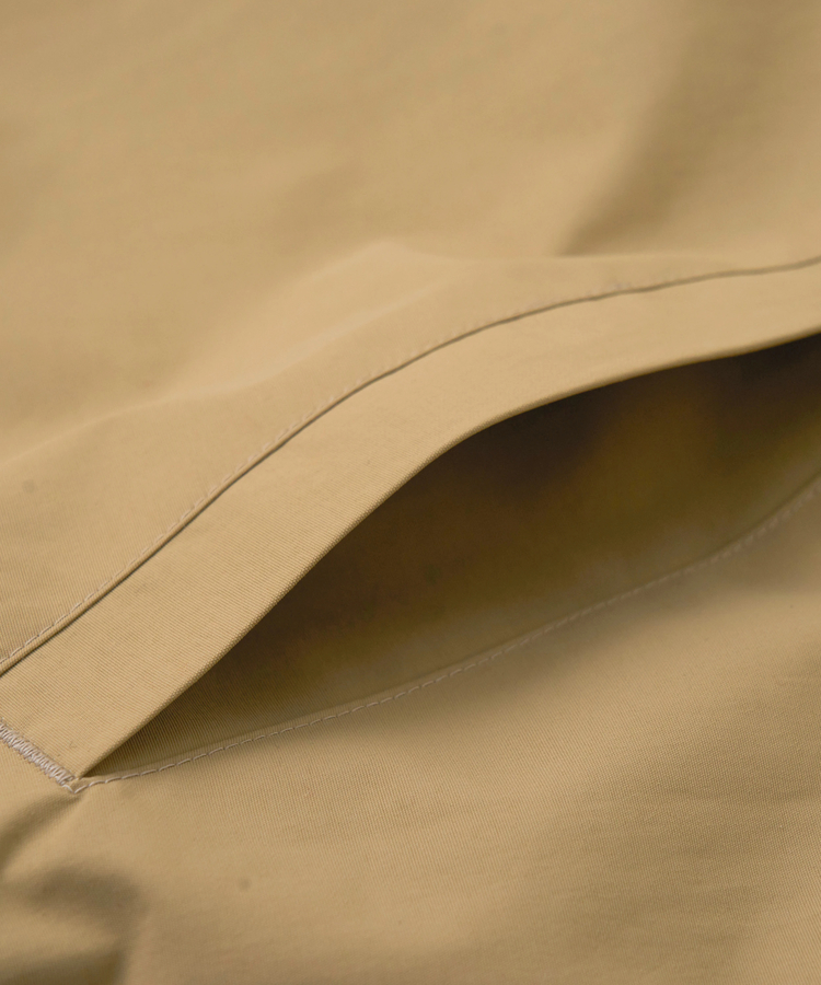 CUBE SUGAR(キューブシュガー) |【秋冬新作】ナイロン × 裏ボア スタンドカラー ジップアップ ジャケット