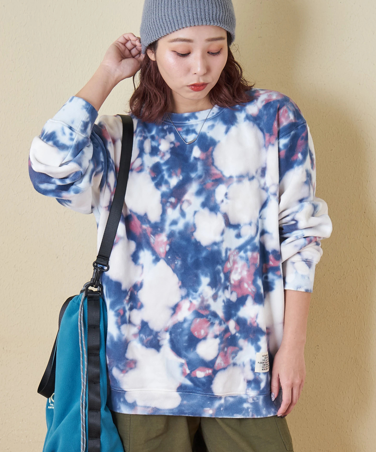 CUBE SUGAR(キューブシュガー) |【秋冬新作】裏起毛 スウェット タイダイ プルオーバー