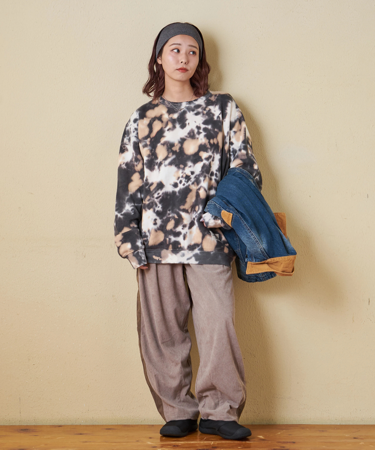 CUBE SUGAR(キューブシュガー) |【秋冬新作】裏起毛 スウェット タイダイ プルオーバー