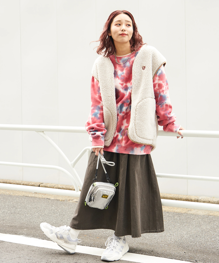 CUBE SUGAR(キューブシュガー) |【秋冬新作】裏起毛 スウェット タイダイ プルオーバー