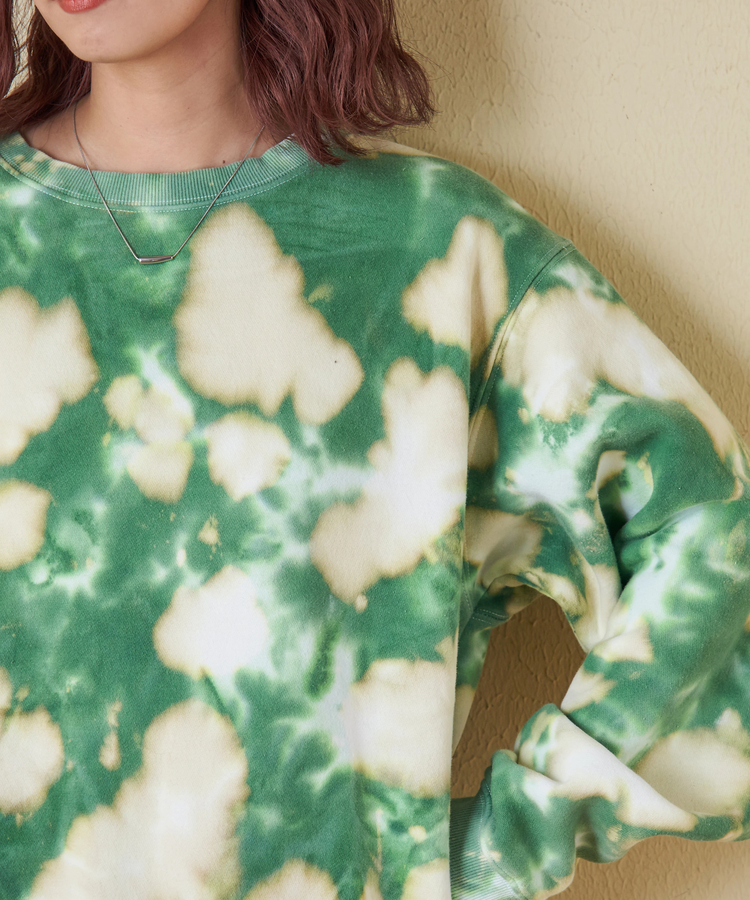 CUBE SUGAR(キューブシュガー) |【秋冬新作】裏起毛 スウェット タイダイ プルオーバー