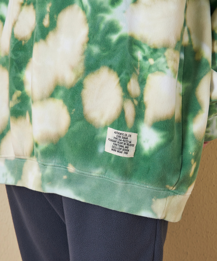 CUBE SUGAR(キューブシュガー) |【秋冬新作】裏起毛 スウェット タイダイ プルオーバー