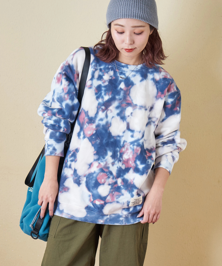 CUBE SUGAR(キューブシュガー) |【秋冬新作】裏起毛 スウェット タイダイ プルオーバー