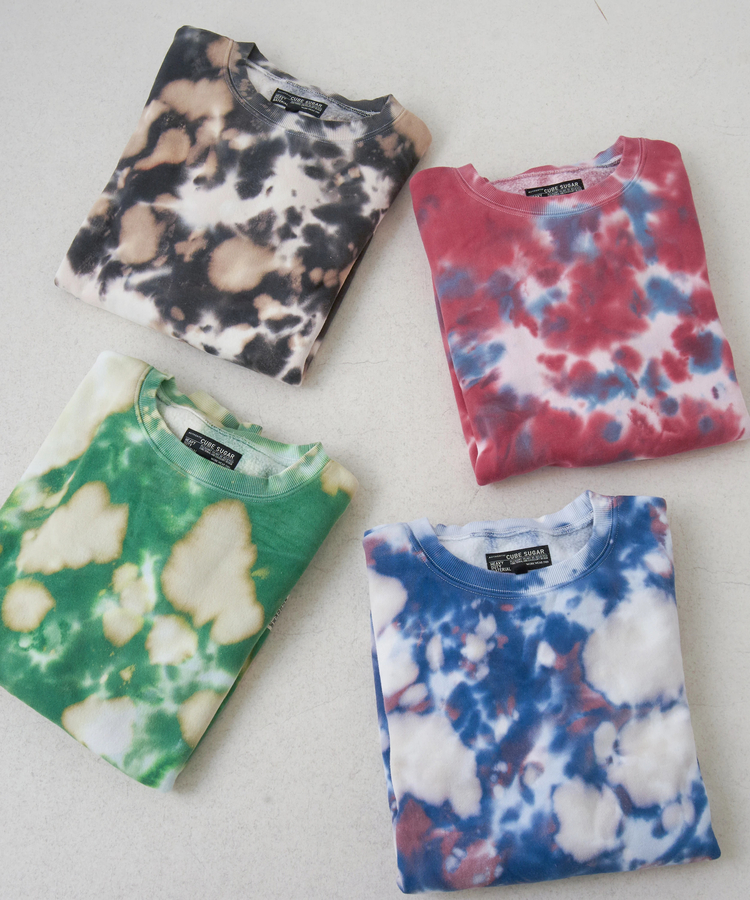 CUBE SUGAR(キューブシュガー) |【秋冬新作】裏起毛 スウェット タイダイ プルオーバー