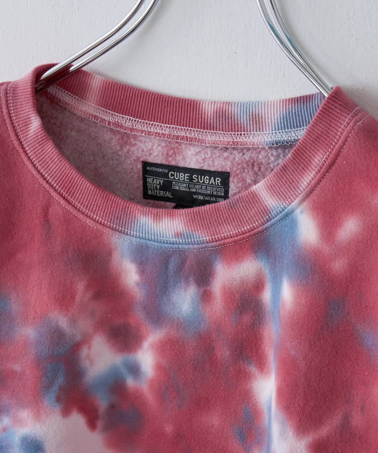 CUBE SUGAR(キューブシュガー) |【秋冬新作】裏起毛 スウェット タイダイ プルオーバー