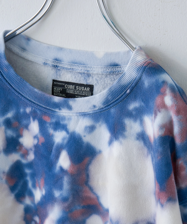 CUBE SUGAR(キューブシュガー) |【秋冬新作】裏起毛 スウェット タイダイ プルオーバー