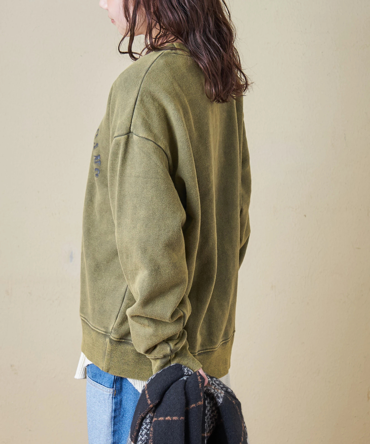 CUBE SUGAR(キューブシュガー) |【秋冬新作】CVC裏毛 裏起毛 スノーウォッシュ ロゴプリント プルオーバー