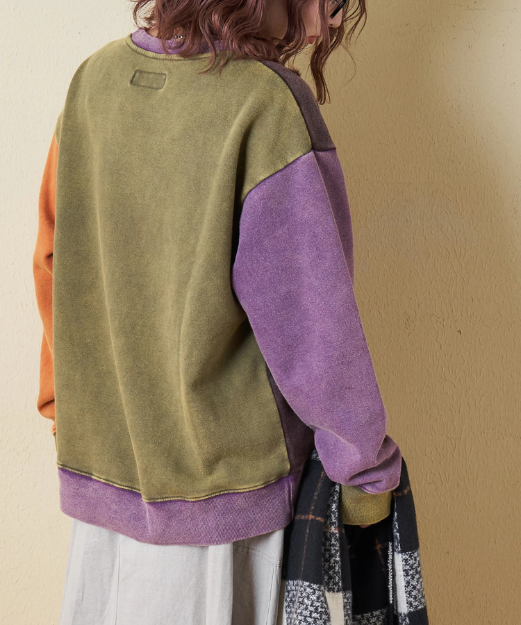 CUBE SUGAR(キューブシュガー) |【秋冬新作】CVC裏毛 裏起毛 スノーウォッシュ ロゴプリント プルオーバー